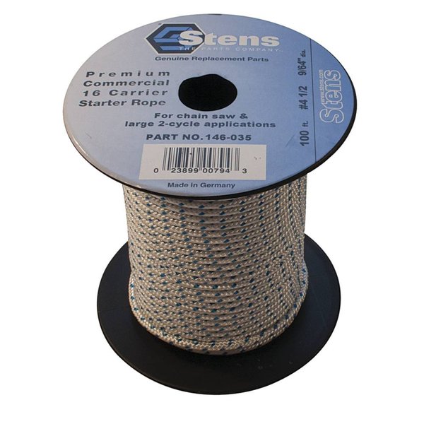 Stens Solid Braid Starter Rope 146-035 For #4 1/2 Solid Braid 100' 146-035